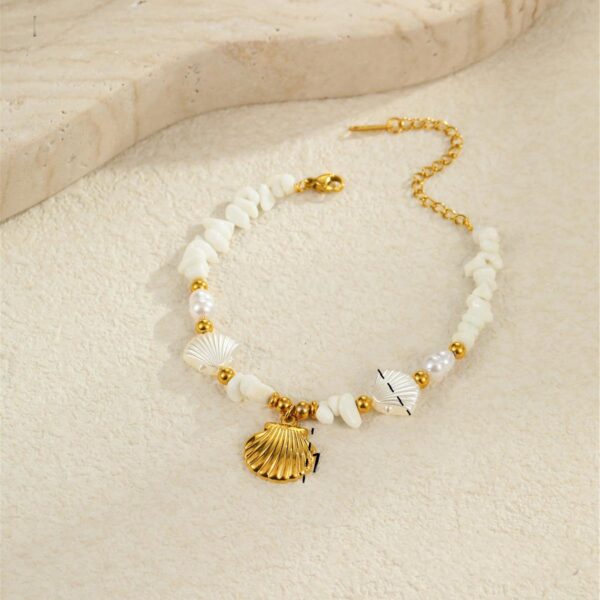 Beach Ocean Style Shell Necklace, Starfish Shell Pendant Necklace, Bracelet Accessories - 图片 6