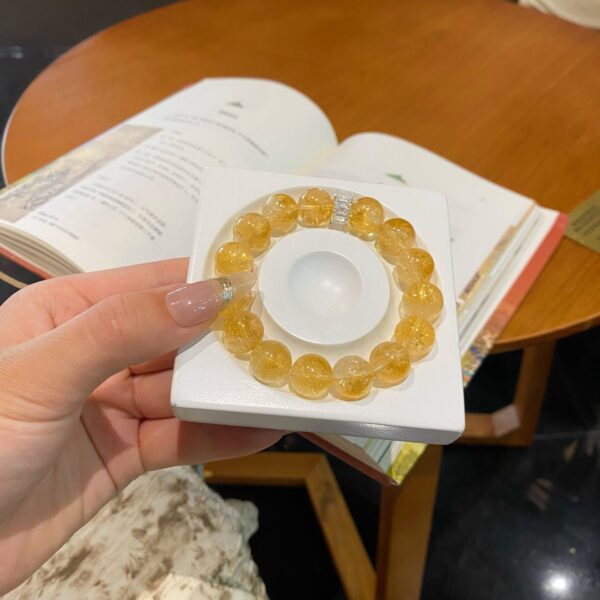 Natural Yellow Crystal Tower Mountain Yellow Calcite 10mm Wealth Bracelet 🌟 - 图片 5
