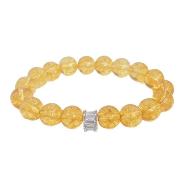 Natural Yellow Crystal Tower Mountain Yellow Calcite 10mm Wealth Bracelet 🌟 - 图片 2